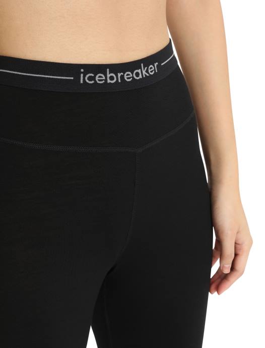 Icebreaker vrouwen 200 zoneknit thermische legging van merinowolzwart/jet heide XXNJ582 kleding