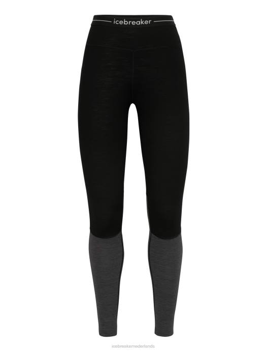 Icebreaker vrouwen 200 zoneknit thermische legging van merinowolzwart/jet heide XXNJ582 kleding