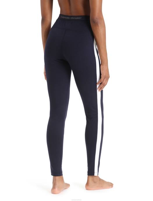 Icebreaker vrouwen Merino 200 sonebula thermische leggingmiddernacht marine/sneeuw XXNJ587 kleding