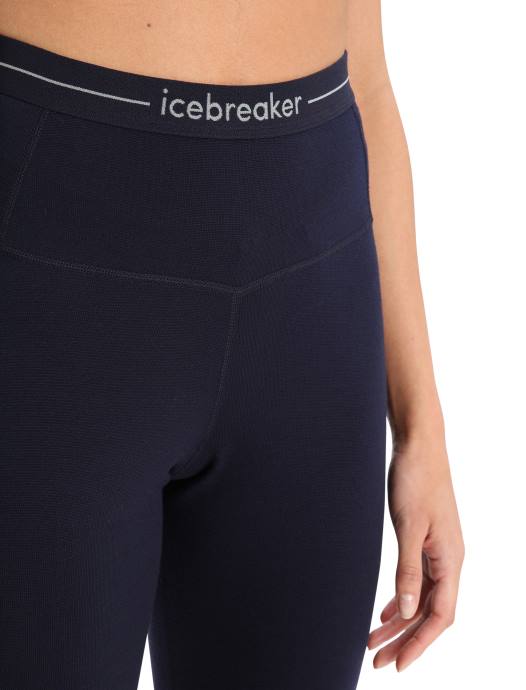 Icebreaker vrouwen Merino 260 tech thermische legging met hoge taillemiddernacht marine XXNJ578 kleding