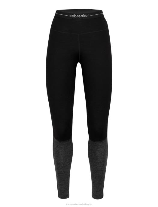 Icebreaker vrouwen Merino 260 zonegebreide leggingzwart/jet heide XXNJ598 kleding