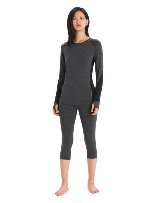 Icebreaker vrouwen bodyfitzone merino 260 zone 3/4 thermische leggingjet heide/zwart XXNJ886 kleding