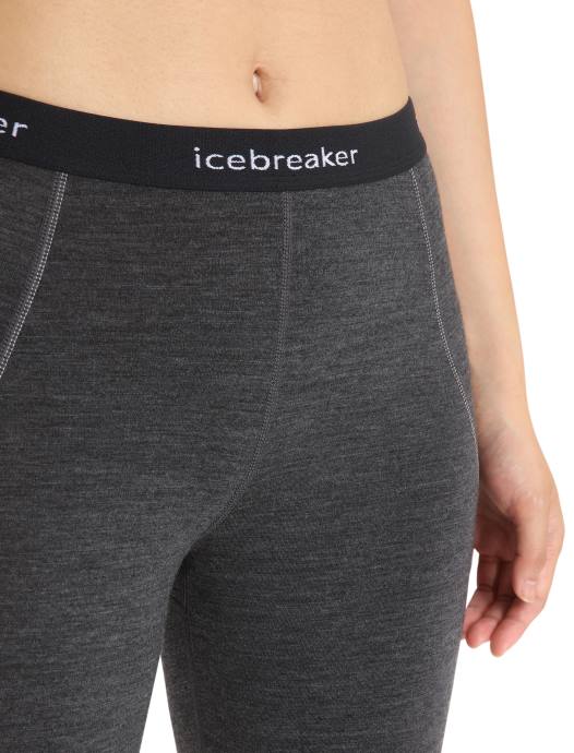 Icebreaker vrouwen bodyfitzone merino 260 zone 3/4 thermische leggingjet heide/zwart XXNJ886 kleding