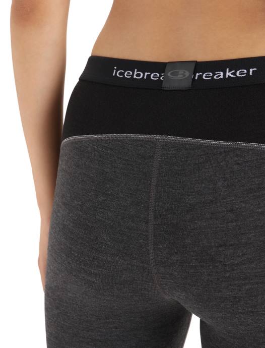 Icebreaker vrouwen bodyfitzone merino 260 zone 3/4 thermische leggingjet heide/zwart XXNJ886 kleding