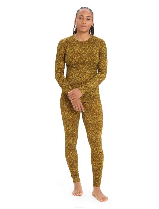 Icebreaker vrouwen merino 200 oasis thermische legging korstmosstil goud/kruidnagel XXNJ866 kleding