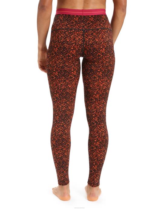 Icebreaker vrouwen merino 200 oasis thermische legging korstmoszwarte kers XXNJ865 kleding