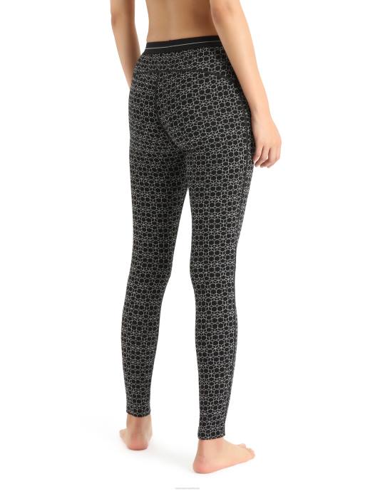 Icebreaker vrouwen merino 250 vertex thermische legging alpine geozwarte sneeuw XXNJ867 kleding