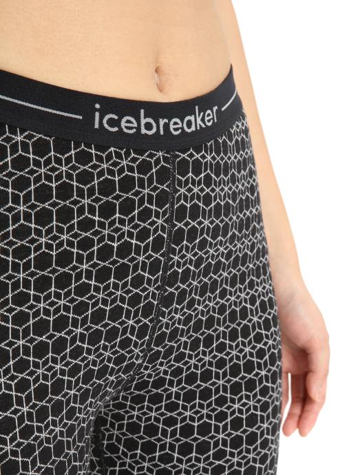 Icebreaker vrouwen merino 250 vertex thermische legging alpine geozwarte sneeuw XXNJ867 kleding