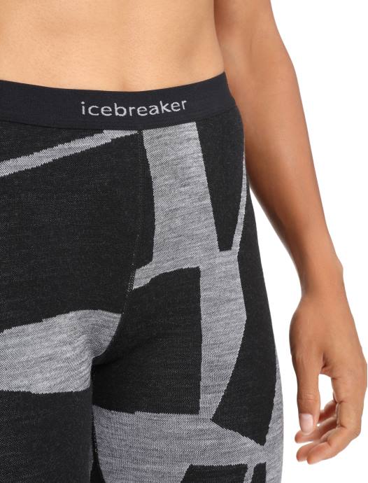 Icebreaker vrouwen merino 250 vertex thermische legging gebroken landschappenzwart/jet heide XXNJ843 kleding