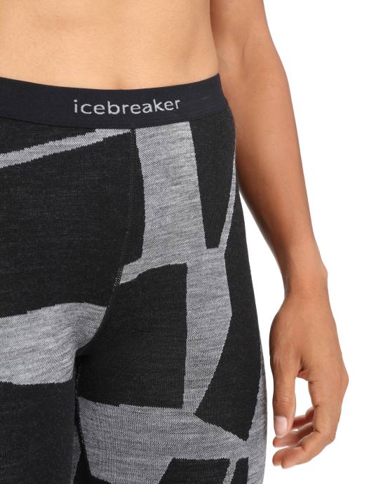 Icebreaker vrouwen merino 250 vertex thermische legging gebroken landschappenzwart/jet heide XXNJ843 kleding