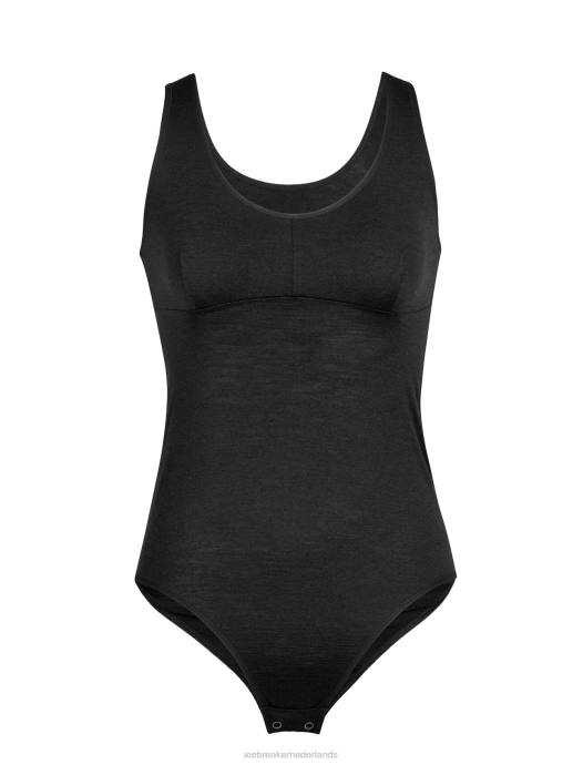 Icebreaker vrouwen Merino queens tankbodyzwart XXNJ544 kleding