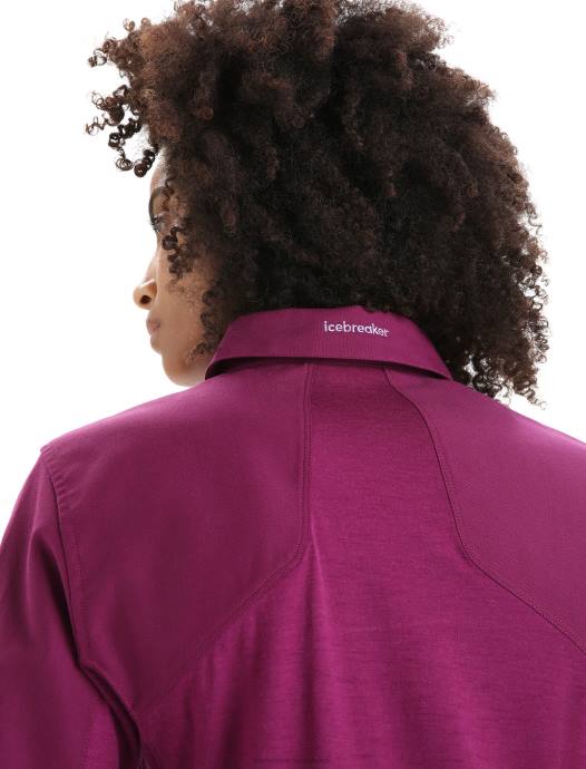 Icebreaker vrouwen Merino hike top met korte mouwenga bes XXNJ649 kleding