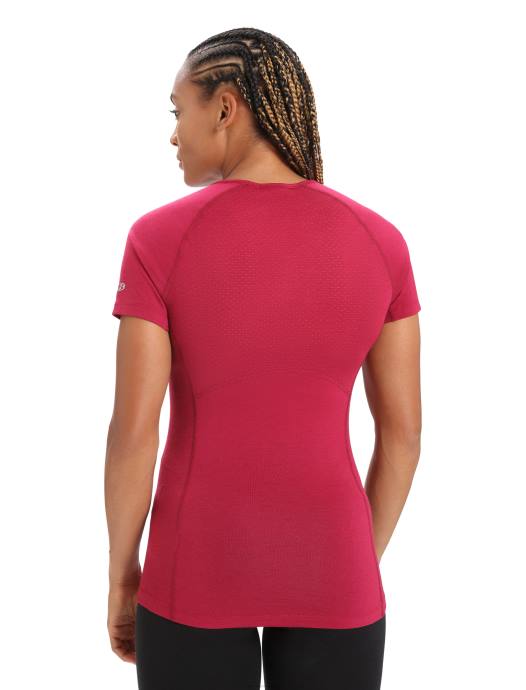 Icebreaker vrouwen bodyfitzone merino 150 zone thermotop met korte mouwen en ronde halskers XXNJ891 kleding