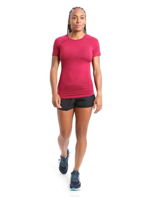 Icebreaker vrouwen bodyfitzone merino 150 zone thermotop met korte mouwen en ronde halskers XXNJ891 kleding