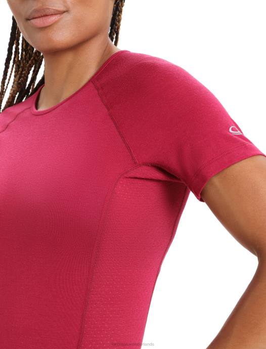 Icebreaker vrouwen bodyfitzone merino 150 zone thermotop met korte mouwen en ronde halskers XXNJ891 kleding