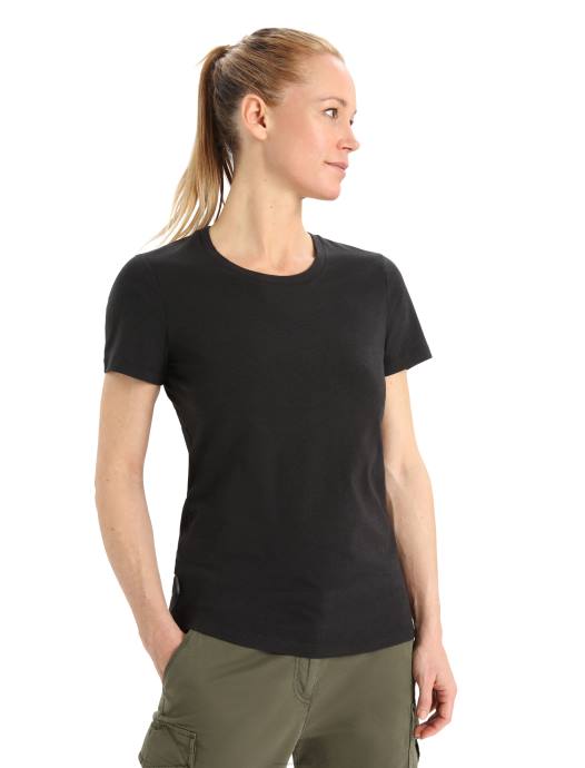Icebreaker vrouwen merino centraal klassiek T-shirt met korte mouwenzwart XXNJ651 kleding