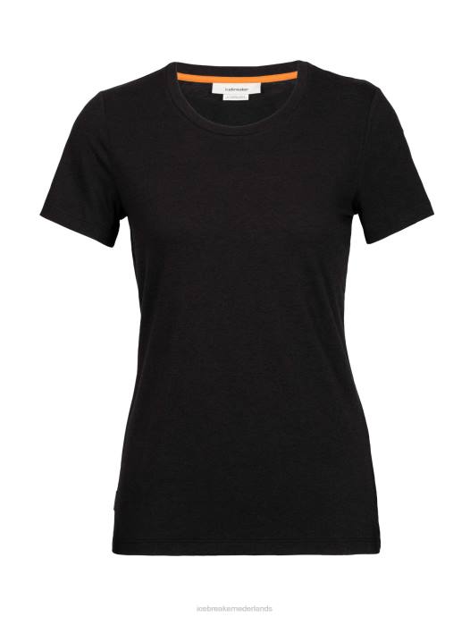 Icebreaker vrouwen merino centraal klassiek T-shirt met korte mouwenzwart XXNJ651 kleding