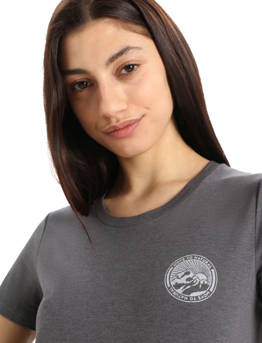 Icebreaker vrouwen merino centraal klassiek t-shirt met korte mouwen move to natural mountainmoesson XXNJ832 kleding