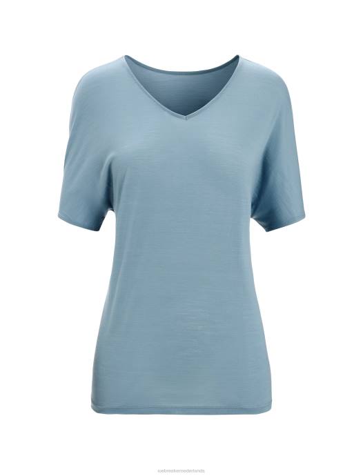 Icebreaker vrouwen merino drayden omkeerbare top met korte mouwenastraal blauw XXNJ675 kleding