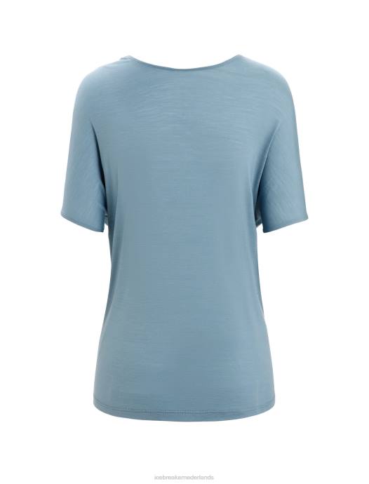 Icebreaker vrouwen merino drayden omkeerbare top met korte mouwenastraal blauw XXNJ675 kleding