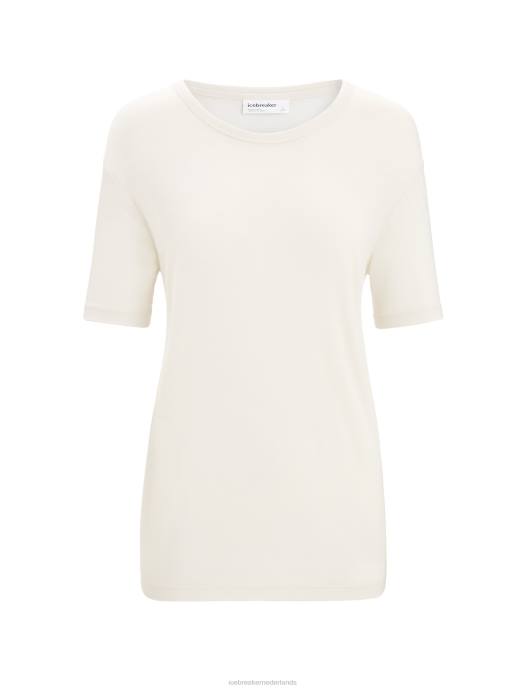 Icebreaker vrouwen merino graanschuur T-shirt met korte mouwenkrijt XXNJ625 kleding