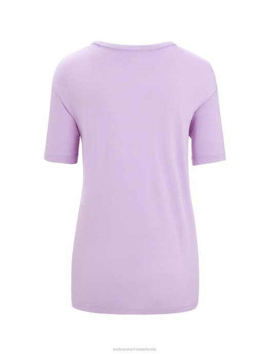 Icebreaker vrouwen merino graanschuur T-shirt met korte mouwenpaarse blik XXNJ626 kleding
