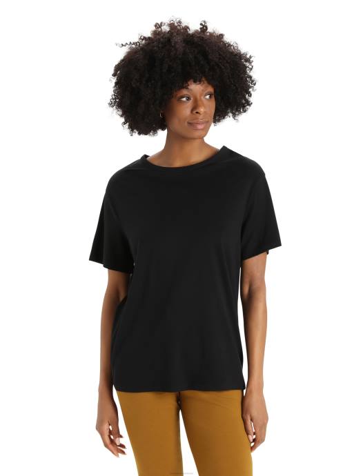 Icebreaker vrouwen merino graanschuur T-shirt met korte mouwenzwart XXNJ624 kleding