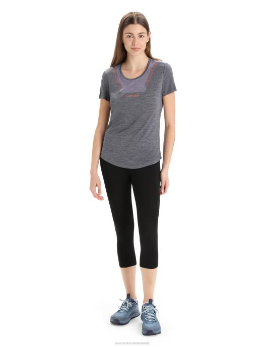 Icebreaker vrouwen merino sphere ii T-shirt met korte mouwen hittmiddernacht marine heide XXNJ673 kleding