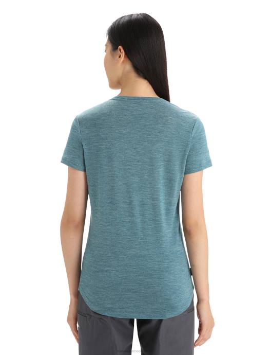 Icebreaker vrouwen merino sphere ii T-shirt met korte mouwengroene glorie heide XXNJ609 kleding