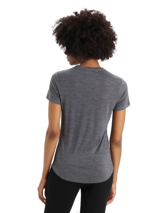 Icebreaker vrouwen merino sphere ii T-shirt met korte mouwenmiddernacht heide XXNJ607 kleding