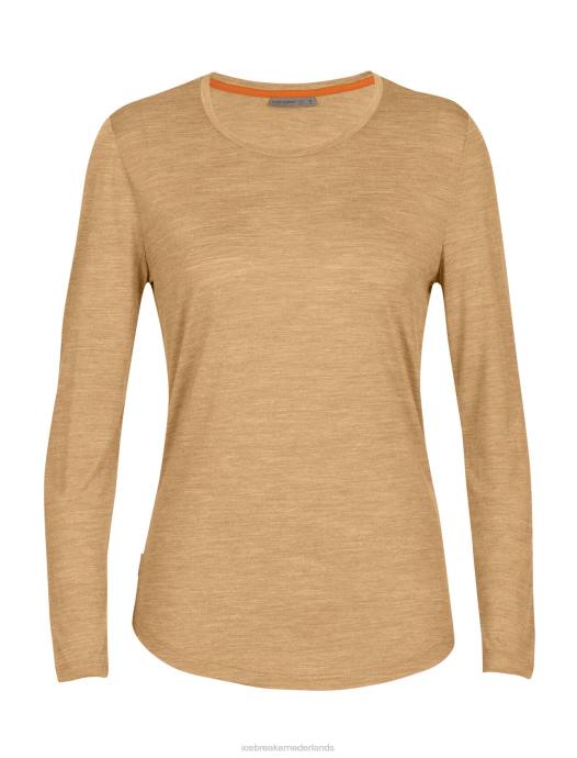 Icebreaker vrouwen merino sphere ii T-shirt met lange mouwenkruidnagel heide XXNJ900 kleding