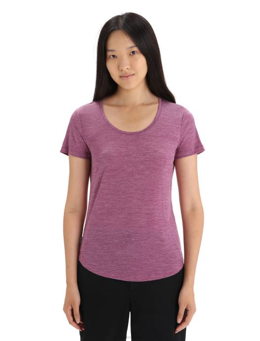 Icebreaker vrouwen merino sphere ii scoop t-shirt met korte mouwenga bessenheide XXNJ613 kleding