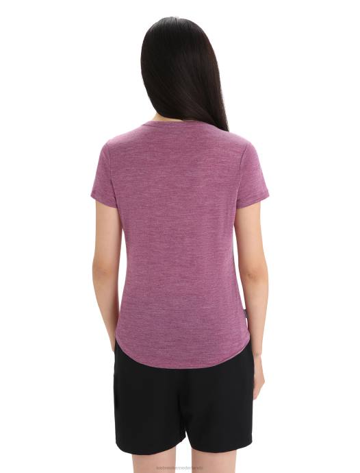 Icebreaker vrouwen merino sphere ii scoop t-shirt met korte mouwenga bessenheide XXNJ613 kleding