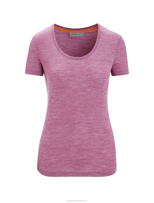 Icebreaker vrouwen merino sphere ii scoop t-shirt met korte mouwenga bessenheide XXNJ613 kleding