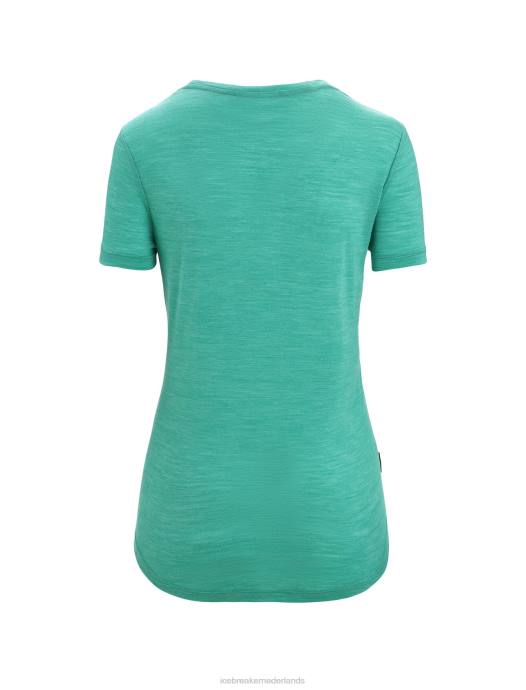 Icebreaker vrouwen merino sphere ii scoop t-shirt met korte mouwenverse heide XXNJ612 kleding