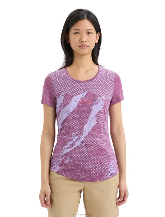 Icebreaker vrouwen merino sphere ii trail-t-shirt met korte mouwenga bessenheide XXNJ660 kleding