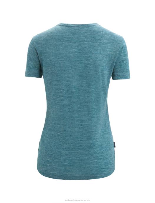 Icebreaker vrouwen merino sphere ii trail-t-shirt met korte mouwengroene glorie heide XXNJ661 kleding