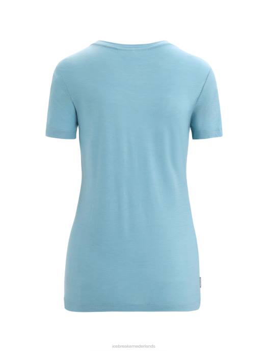 Icebreaker vrouwen merino tech lite ii T-shirt met korte mouwen Wildflower Bloomastraal blauw XXNJ645 kleding