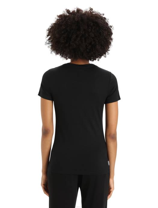 Icebreaker vrouwen merino tech lite ii T-shirt met korte mouwen naturel alpenzwart XXNJ811 kleding