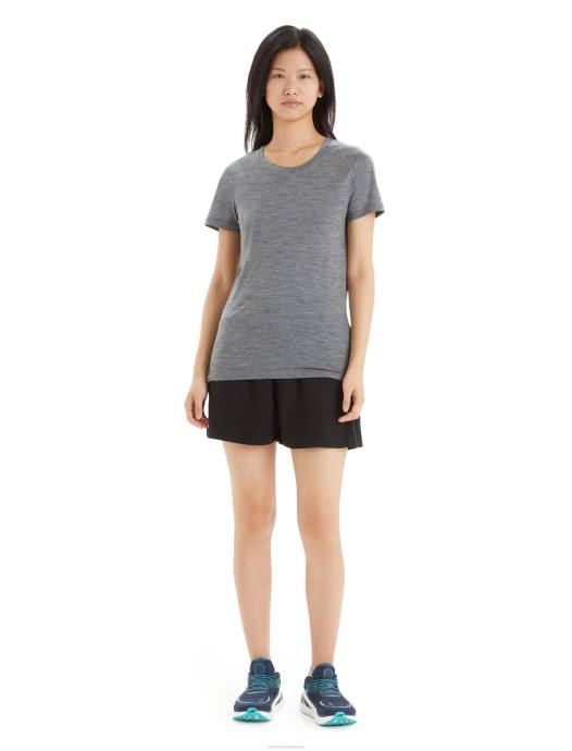 Icebreaker vrouwen merino tech lite ii T-shirt met korte mouwengritsteen heide XXNJ600 kleding