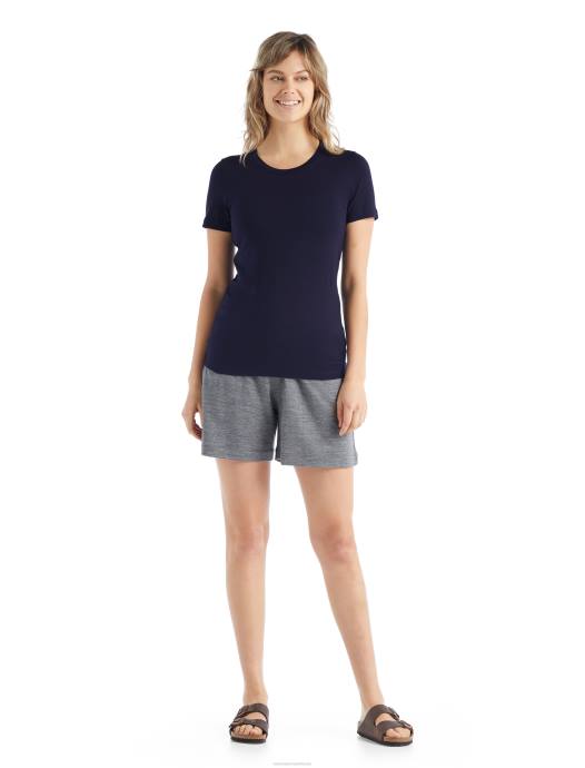 Icebreaker vrouwen merino tech lite ii T-shirt met korte mouwenmiddernacht marine XXNJ602 kleding