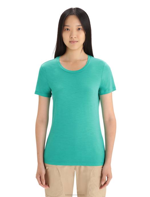 Icebreaker vrouwen merino tech lite ii T-shirt met korte mouwenvers XXNJ603 kleding