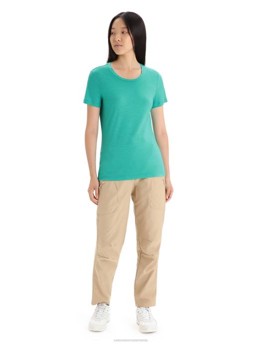 Icebreaker vrouwen merino tech lite ii T-shirt met korte mouwenvers XXNJ603 kleding