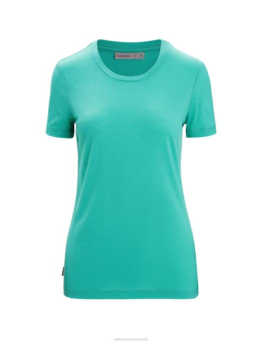 Icebreaker vrouwen merino tech lite ii T-shirt met korte mouwenvers XXNJ603 kleding