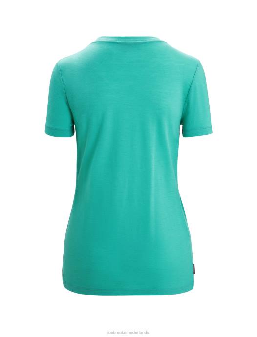 Icebreaker vrouwen merino tech lite ii T-shirt met korte mouwenvers XXNJ603 kleding