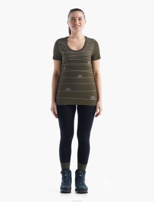 Icebreaker vrouwen merino tech lite ii korte mouw scoop t-shirt hill sprintladen XXNJ928 kleding