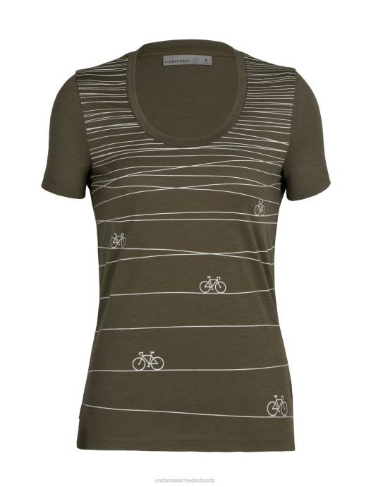 Icebreaker vrouwen merino tech lite ii korte mouw scoop t-shirt hill sprintladen XXNJ928 kleding