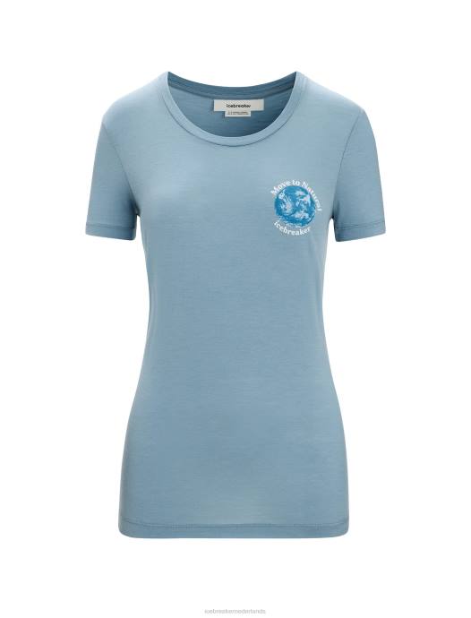 Icebreaker vrouwen merino tech lite ii t-shirt met korte mouwen aardeastraal blauw XXNJ670 kleding