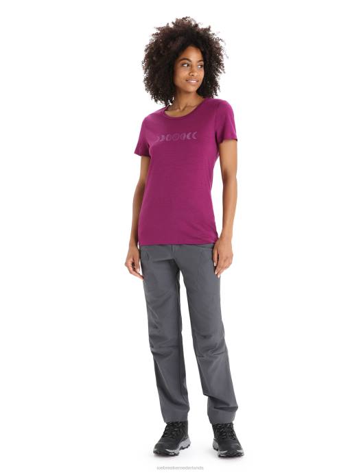 Icebreaker vrouwen merino tech lite ii t-shirt met korte mouwen moonphasega bes XXNJ614 kleding