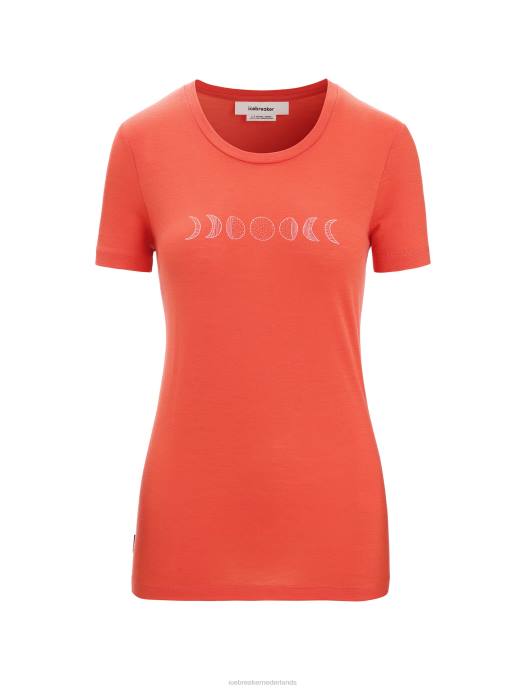 Icebreaker vrouwen merino tech lite ii t-shirt met korte mouwen moonphaselevendige aarde XXNJ616 kleding